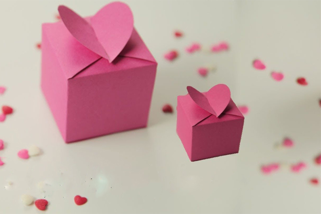 Hộp hình tim siêu cute